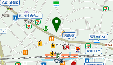 洋服の青山 荻窪駅前店の地図画像