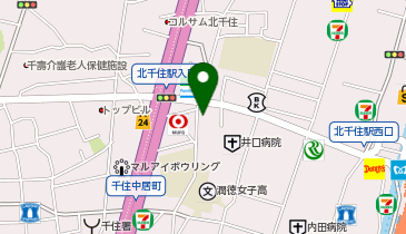 洋服の青山 北千住店の地図画像