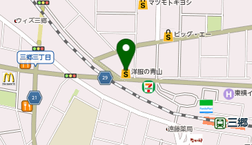 洋服の青山 三郷店の地図画像