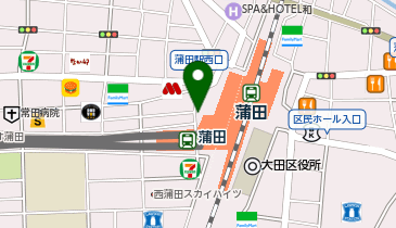 洋服の青山 東急プラザ蒲田店の地図画像