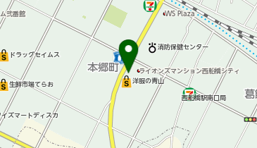 洋服の青山 西船橋店の地図画像