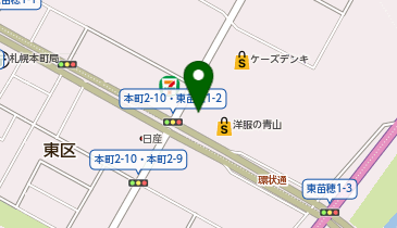 洋服の青山 東苗穂店の地図画像