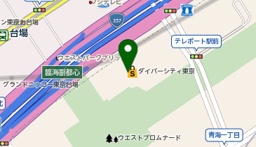 充レン ダイバーシティ東京プラザ フードコート内(左下)の地図画像
