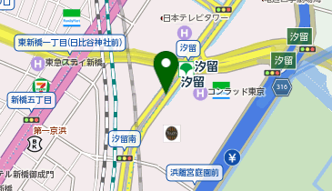 充レン ゆりかもめ汐留駅 改札外 改札付近の地図画像