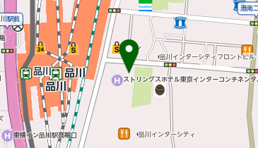 充レン 品川イーストワンタワー 2階エントランスホール内 公衆電話横の地図画像
