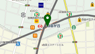 充レン 東急電鉄 自由が丘駅 改札内 1番線ホーム南口改札付近(上)の地図画像