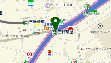 充レン 東急電鉄 三軒茶屋駅 改札外 公衆電話横(下)の地図画像