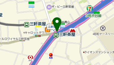 充レン 東急電鉄 三軒茶屋駅 改札外 公衆電話横(上)の地図画像