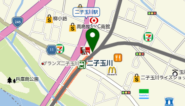 充レン 東急電鉄 二子玉川駅 改札内 精算機横(上)の地図画像