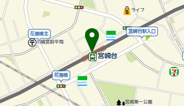 充レン 東急電鉄 宮崎台駅 改札外 南口側 自販機付近(上)の地図画像