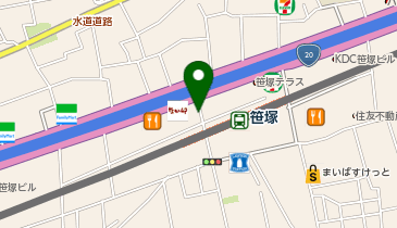 充レン 123笹塚店 カウンター付近の地図画像