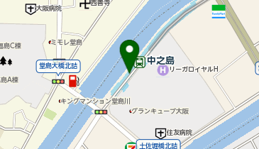 充レン 京阪電車 中之島駅 改札口外ロッカー横(上)の地図画像