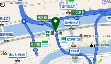 充レン 京阪電車 渡辺橋駅 改札口外駅構内図横(上)の地図画像