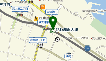 充レン 京阪電車 びわ湖浜大津駅 改札口外ロッカー横(上)の地図画像