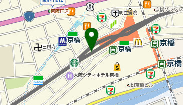 充レン 京阪電車 京橋駅 改札外 片町口出口付近(上)の地図画像