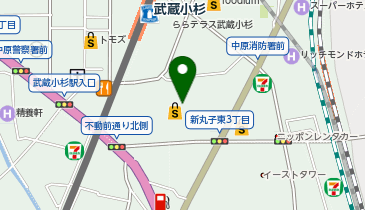 充レン グランツリー武蔵小杉 1階中央エスカレーター付近の地図画像
