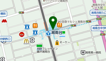 充レン 横浜市営地下鉄 湘南台駅 改札内 改札正面自動販売機横の地図画像