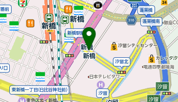 充レン ゆりかもめ新橋駅 改札外 東口改札付近(右)の地図画像