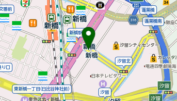 充レン ゆりかもめ新橋駅 改札外 東口改札付近(左)の地図画像