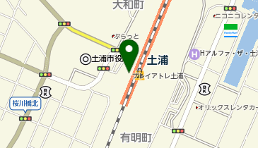 充レン アトレ土浦 1F エレベーター付近の地図画像