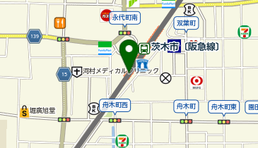 充レン ロサヴィア茨木 スール2階 喫煙専用室前の地図画像