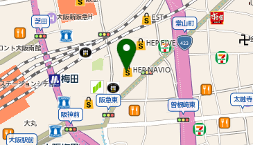 充レン HEPナビオダイニング 7階 エレベーター付近 通路(上)の地図画像