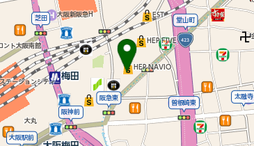 充レン HEPナビオダイニング 7階 エレベーター付近 通路(下)の地図画像