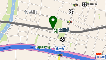 充レン 阪神電車 出屋敷駅 東改札口外 出口付近(上)の地図画像