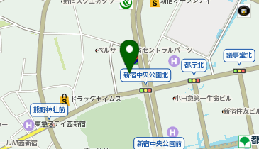 充レン デニーズ新宿中央公園店の地図画像