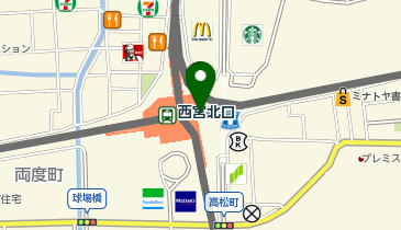 充レン 阪急電鉄 西宮北口駅 東改札口外 コインロッカー横の地図画像