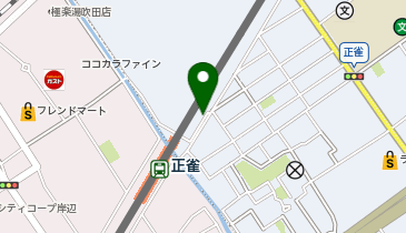 充レン 阪急電鉄 正雀駅 改札口外 東出口側 自販機横(上)の地図画像