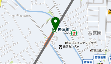 充レン 阪急電鉄 摂津市駅 東改札口外 公衆電話横の地図画像