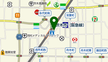 充レン 阪急電鉄 茨木市駅 南改札口外 公衆電話横(上)の地図画像