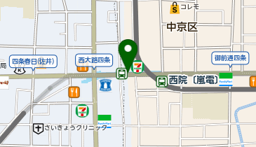 充レン 阪急電鉄 西院駅 北改札口外の地図画像