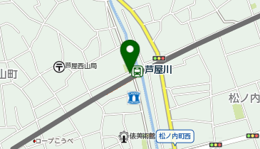 充レン 阪急電鉄 芦屋川駅 改札口外 北口側 公衆電話横の地図画像