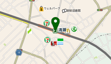 充レン 西武鉄道 清瀬駅 改札内 3・4番線側エスカレーター付近の地図画像