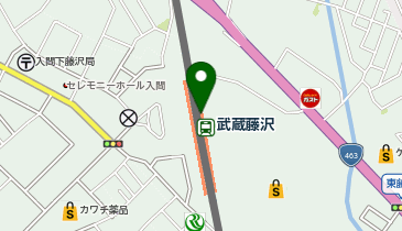 充レン 西武鉄道 武蔵藤沢駅 改札内 AED横の地図画像