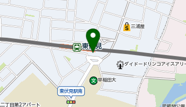 充レン 西武鉄道 東伏見駅 改札外 南口 階段上り口付近の地図画像