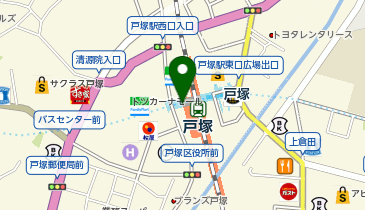 充レン 横浜市営地下鉄 戸塚駅 改札外 地下1階 階段横の地図画像