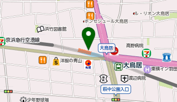充レン 京急大鳥居駅 改札内 西改札口付近の地図画像