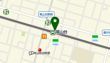 充レン 東急電鉄 尾山台駅 改札内 1番線ホーム 待合室内の地図画像