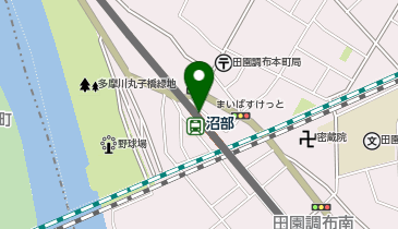 充レン 東急電鉄 沼部駅 改札内 1番線ホーム上 スロープ付近の地図画像