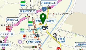 充レン 横浜市営地下鉄 戸塚駅 改札外 地下2階 改札付近ベンチ横の地図画像