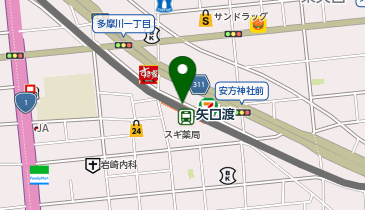 充レン 東急電鉄 矢口渡駅 改札内 1番線ホーム上の地図画像