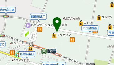 充レン イトーヨーカドー昭島店 1階北側入口サービスカウンター前の地図画像
