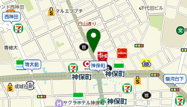充レン 都営新宿線 神保町駅 神保町交差点(北側)方面改札外 コインロッカー横(上)の地図画像