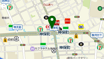 充レン 都営新宿線 神保町駅 神保町交差点(北側)方面改札外 コインロッカー横(下)の地図画像