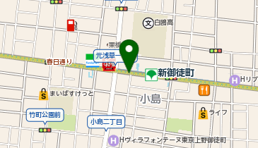 充レン つくばエクスプレス 新御徒町駅 B3F 改札内 乗換改札付近 自販機横(上)の地図画像