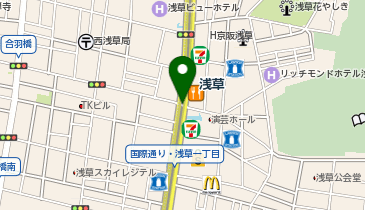 充レン つくばエクスプレス 浅草駅 B1F 改札外 待合スポット付近(上)の地図画像
