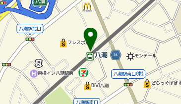 充レン つくばエクスプレス 八潮駅 改札内 1・2番ホーム側 階段付近(上)の地図画像